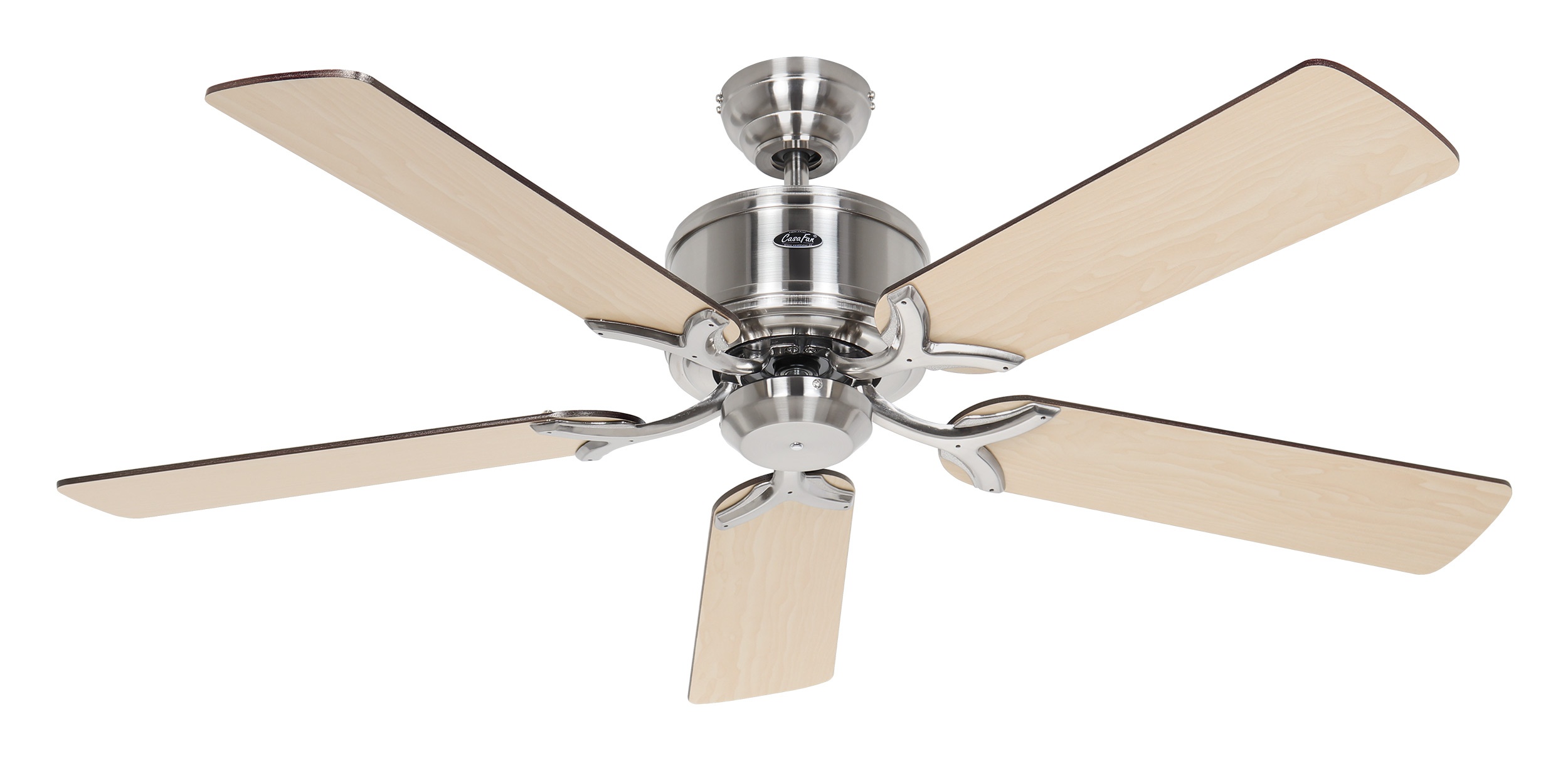 CasaFan Deckenventilator ECO ELEMENTS 132 Chrom gebürstet - Wenge/Ahorn