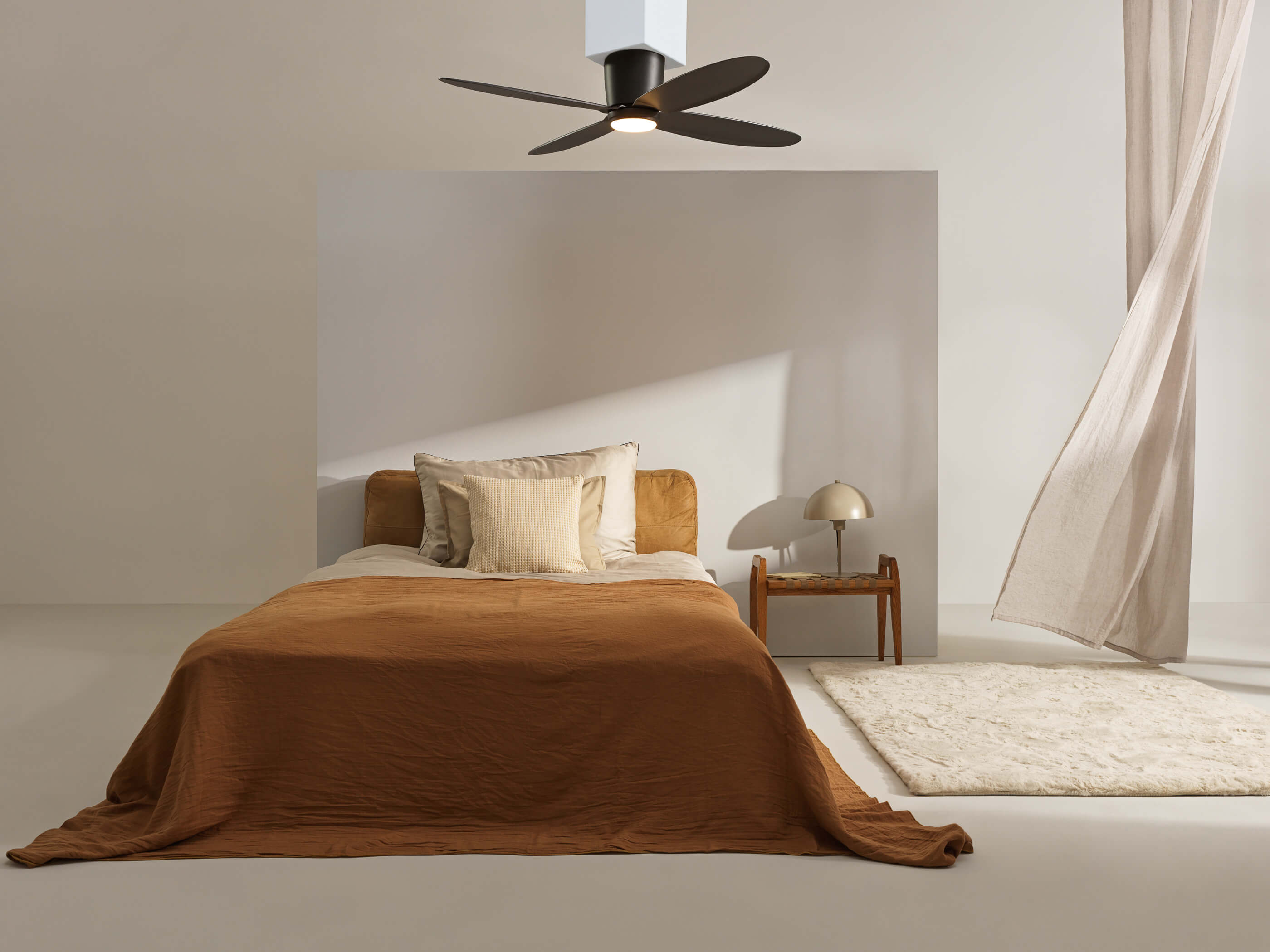 Schlafzimmer mit Ventilator