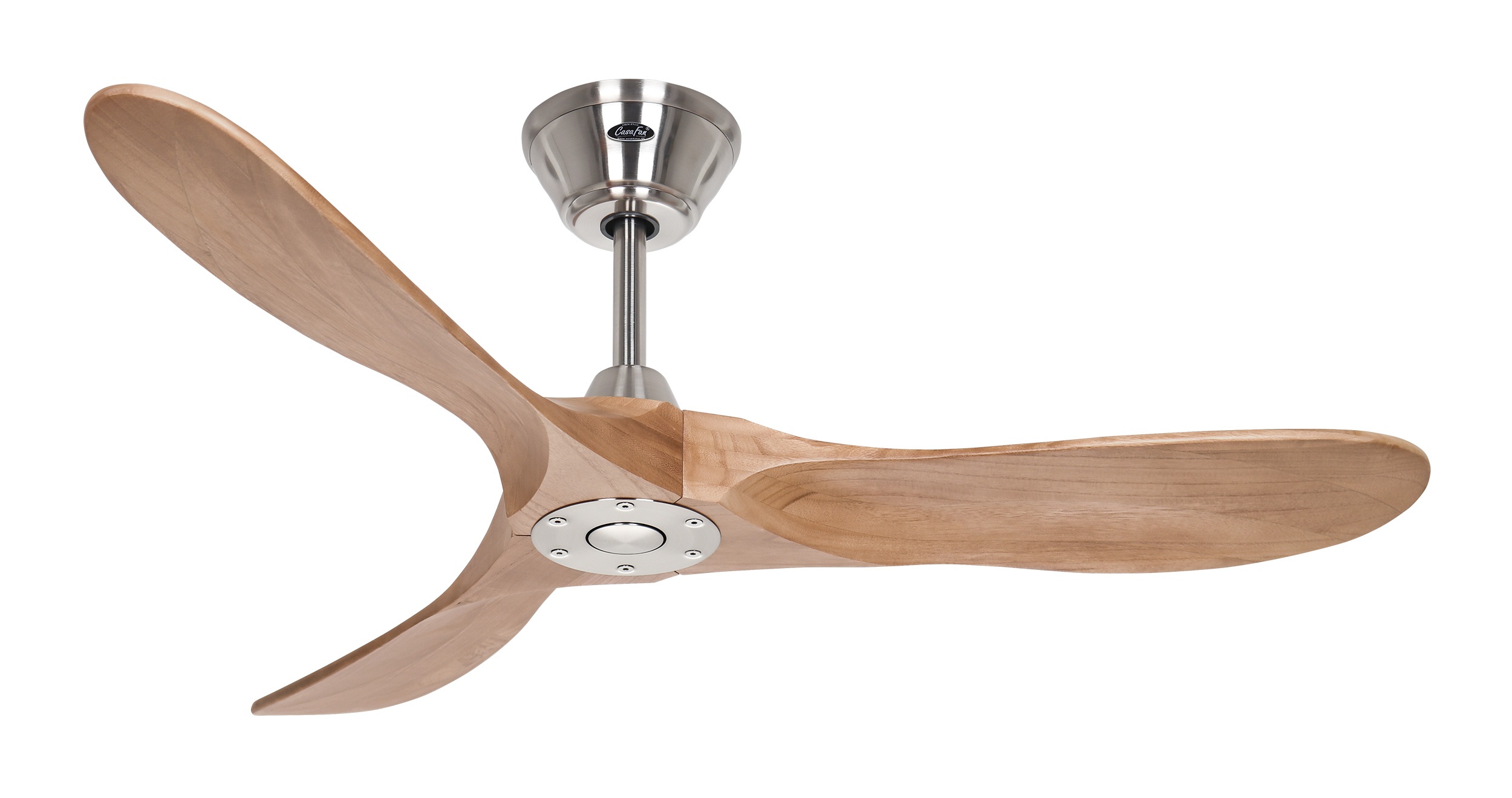 CasaFan Deckenventilator ECO GENUINO 122 Chrom gebürstet - Eiche mittel