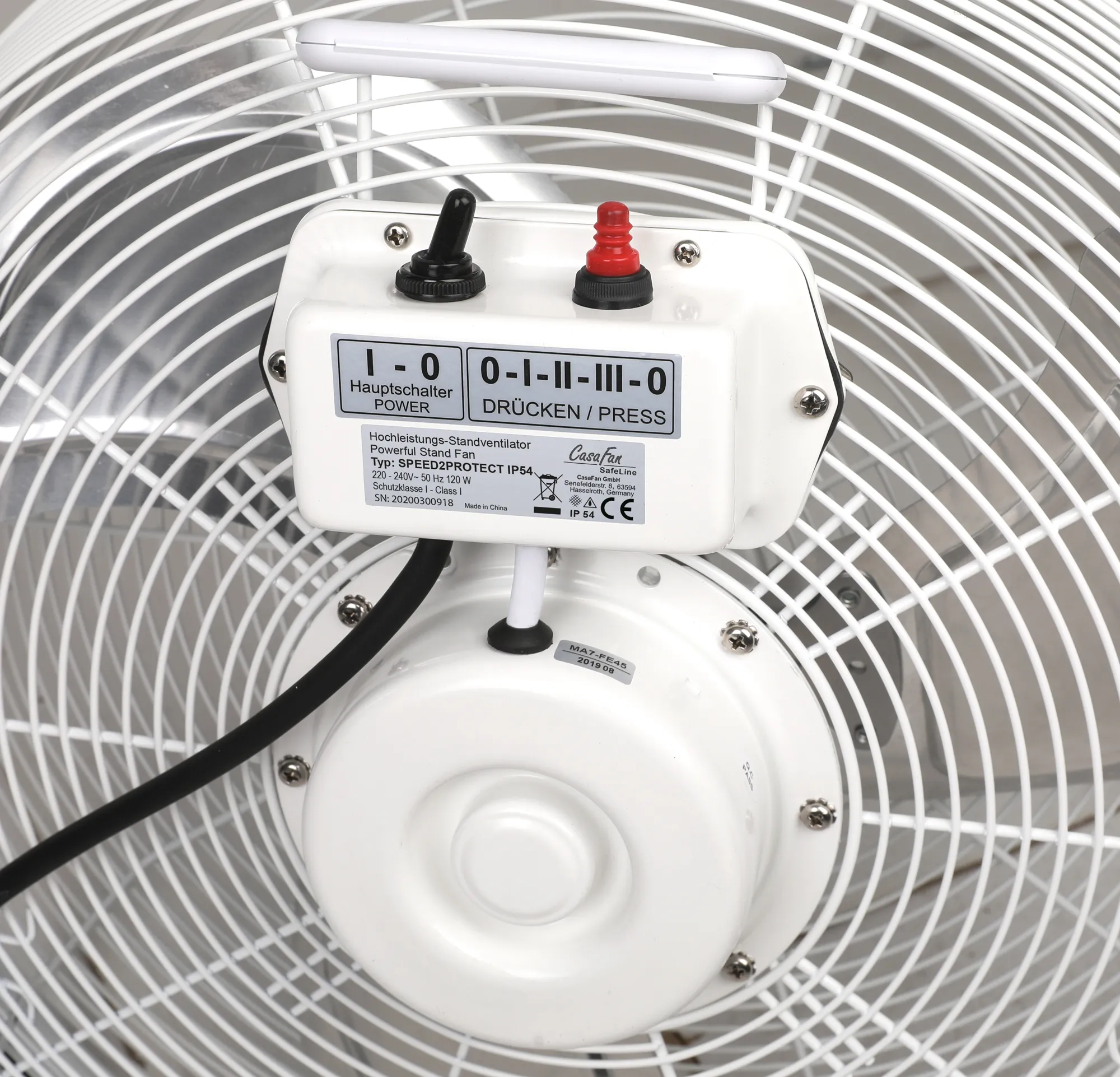 CasaFan Safeline Standventilator Speed2Protect IP54 SL 0 Schalter