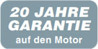 20 Jahre Garantie auf den Motor
