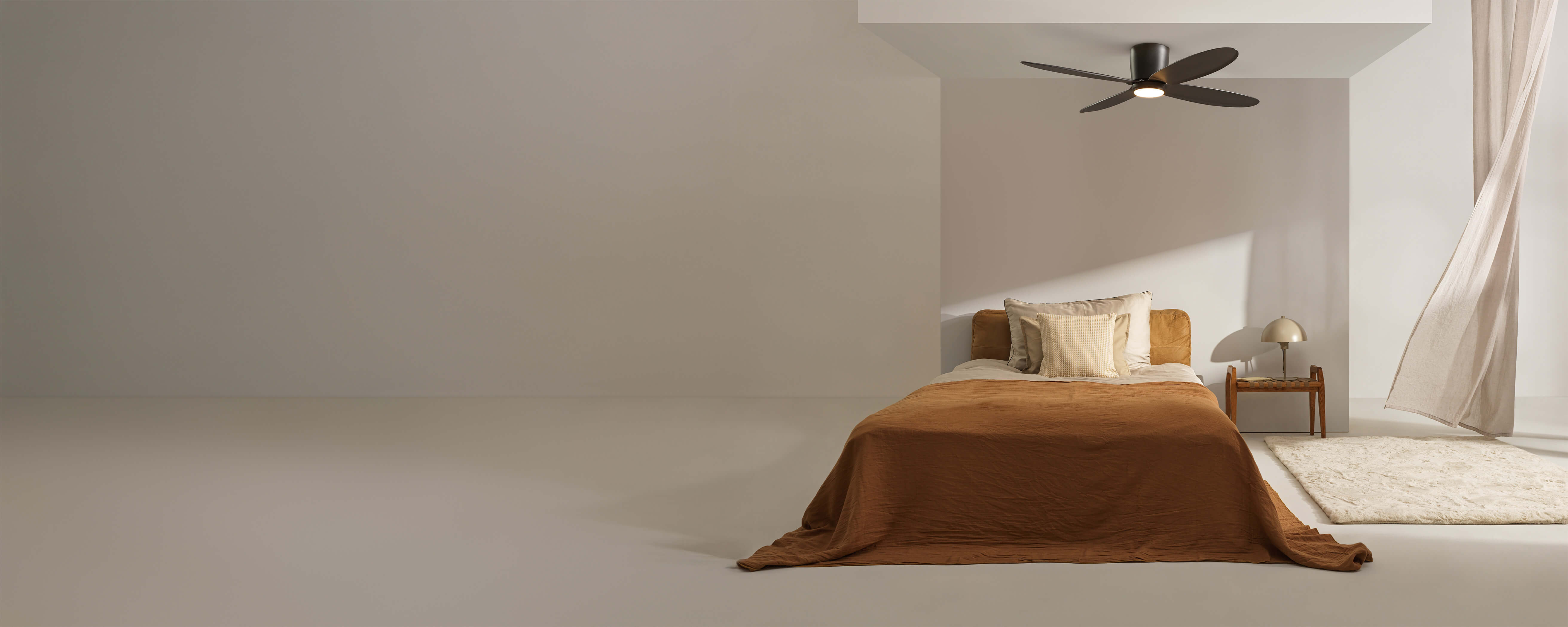 Schlafzimmer mit Ventilator