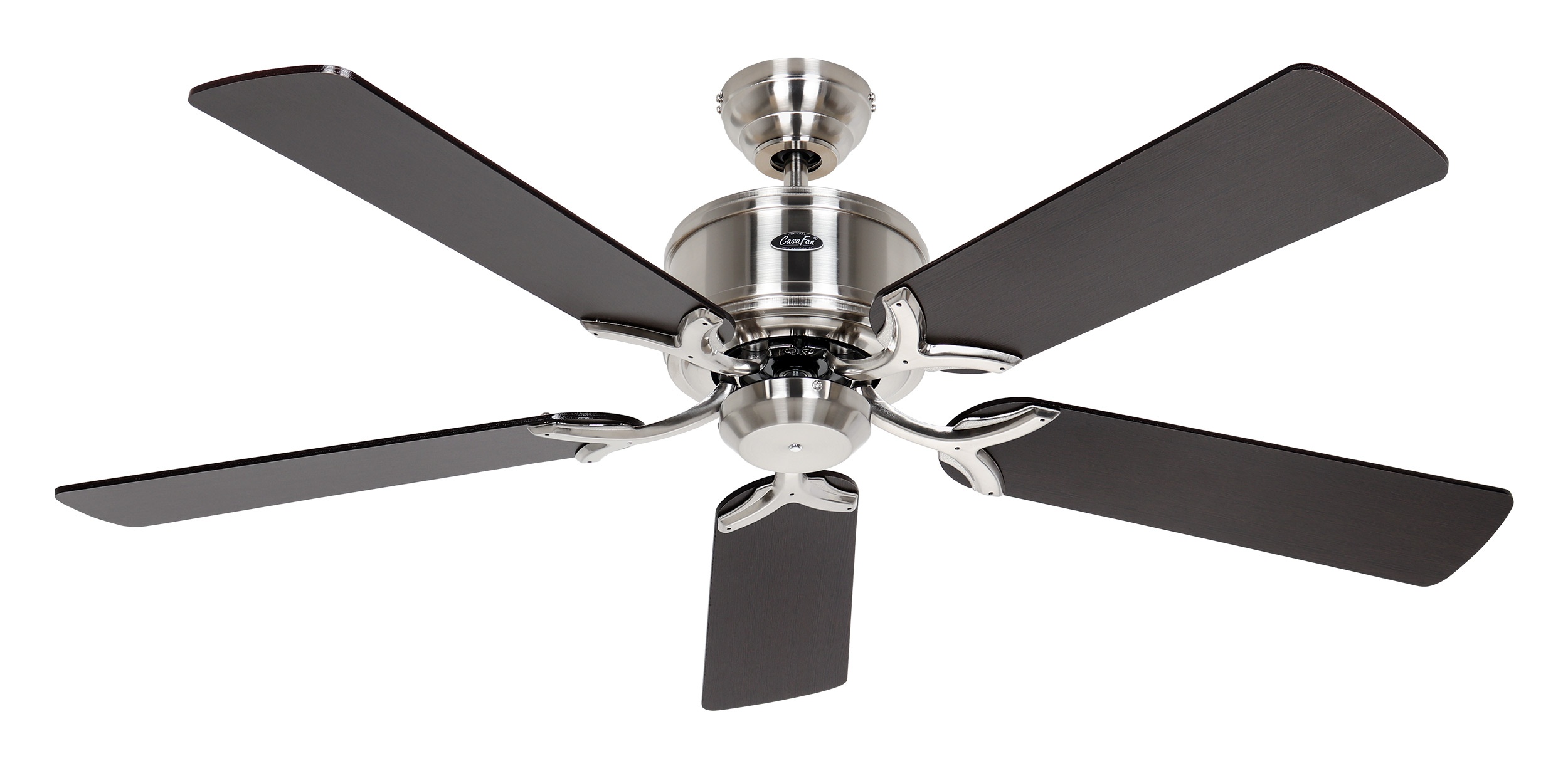 CasaFan Deckenventilator ECO ELEMENTS 132 Chrom gebürstet - Wenge/Ahorn