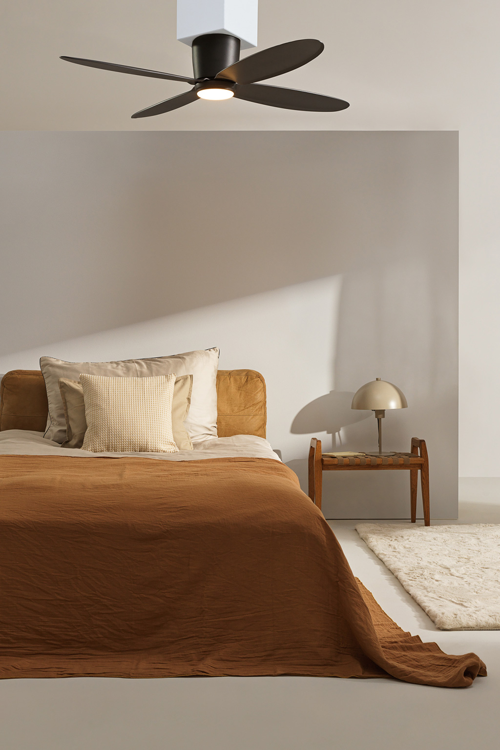 Schlafzimmer mit Ventilator